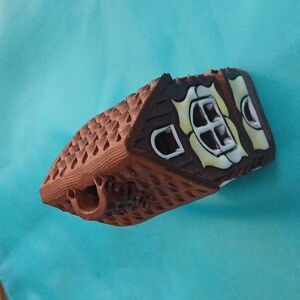 Vintage Lithuanian Clay Trinket House.